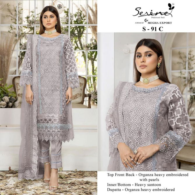 Serene S 91 Festive Wear Wholesale Pakistani Salwar Suits Catalog
